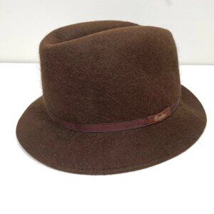 Borsalino Alessandria Hat Size 57 Medium Brown Water Repellent Fur Felt Italy